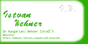 istvan wehner business card